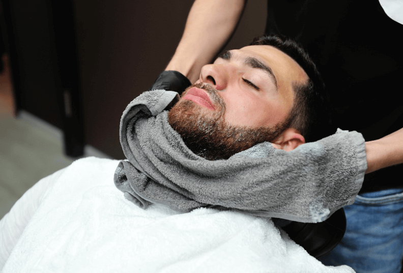 Hot towel treatment